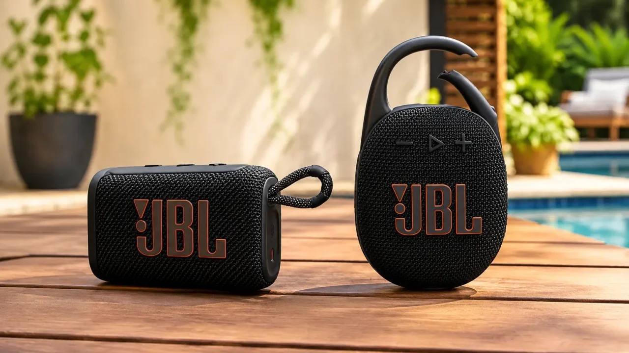 JBL Go 5 ou Clip 5: bolso compacto ou mosquetão?
