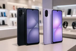 Galaxy A07 Preto ou Violeta: a diferença fica só no acabamento