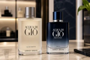 Acqua di Giò clássico ou Profondo Parfum têm propostas diferentes