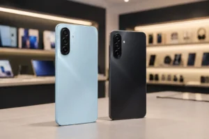 Galaxy A17 Azul ou Preto: a escolha está no acabamento
