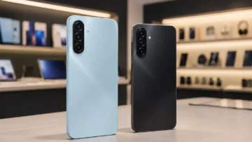 Galaxy A17 Azul ou Preto: a escolha está no acabamento