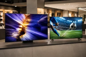 Samsung S90F ou QEF1: OLED 144 Hz de um lado, QLED com AI do outro