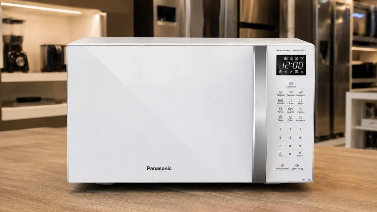 Panasonic 34L branco ou inox: o que muda na escolha?
