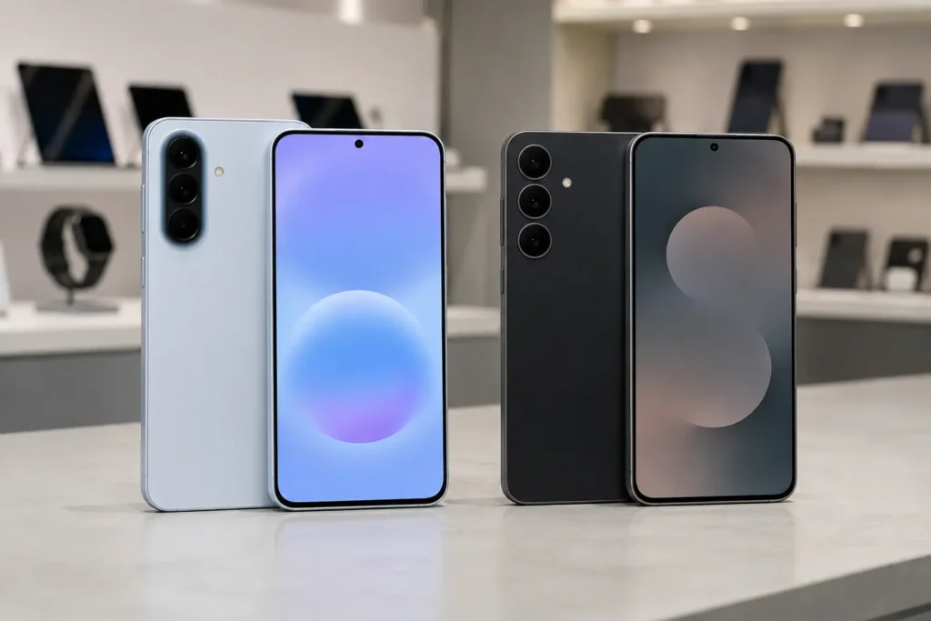 Galaxy A57 ou S25 FE: processador e proteção separam as propostas
