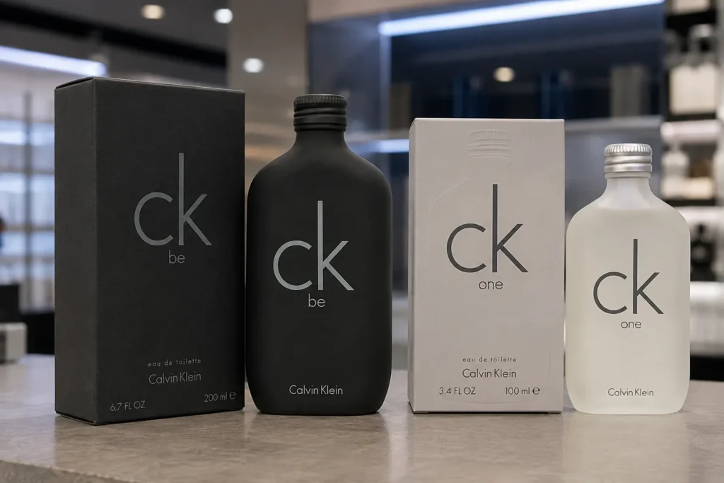 CK Be 200 ml ou CK One 100 ml: notas e volume separam as propostas