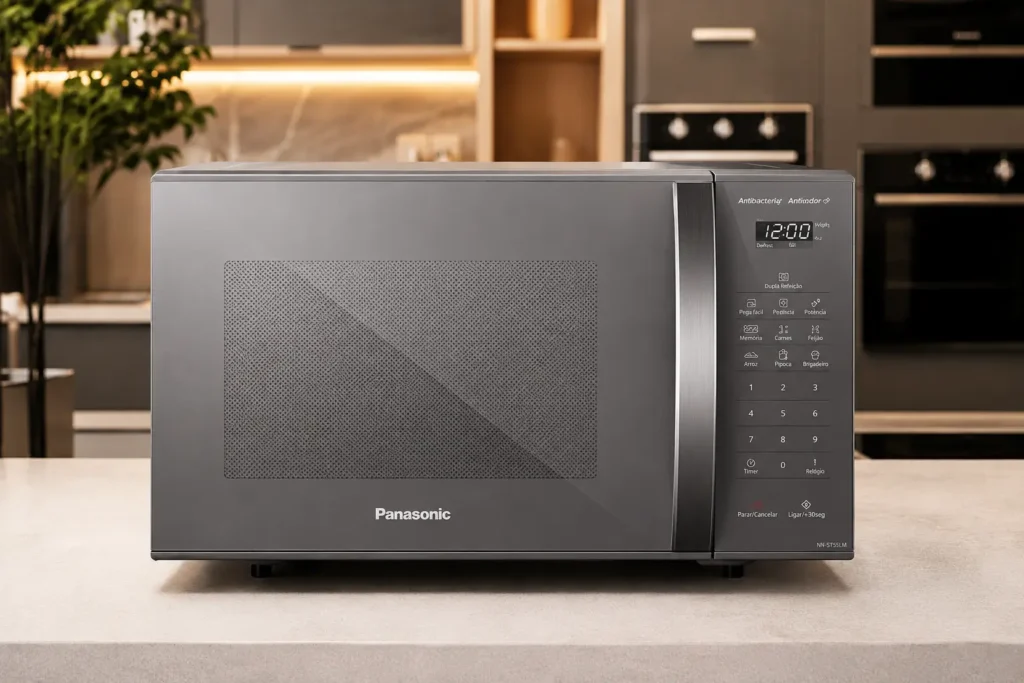 Micro-ondas Panasonic 27L ou 34L: o que muda na escolha?