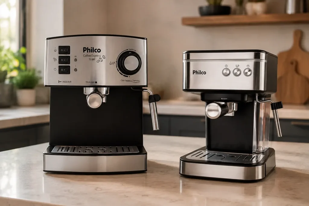 Cafeteiras Philco de 15 bar e 20 bar têm propostas diferentes
