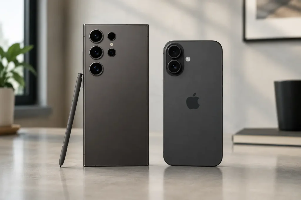Galaxy S24 Ultra ou iPhone 16: a escolha é de sistema