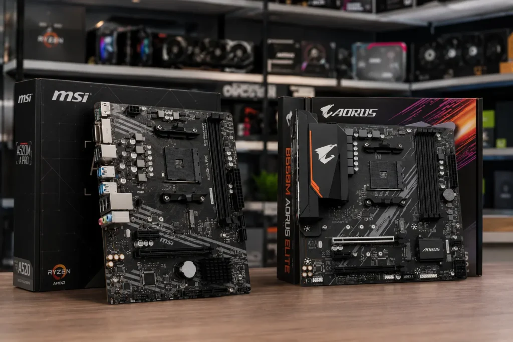 MSI A520M-A PRO ou B550M AORUS ELITE: básico ou completo