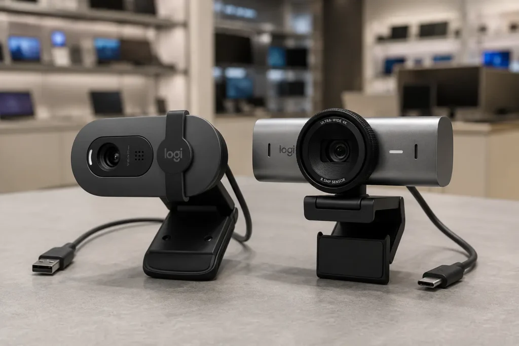 Brio 100 ou MX Brio 4K: webcam simples ou mais controle de imagem