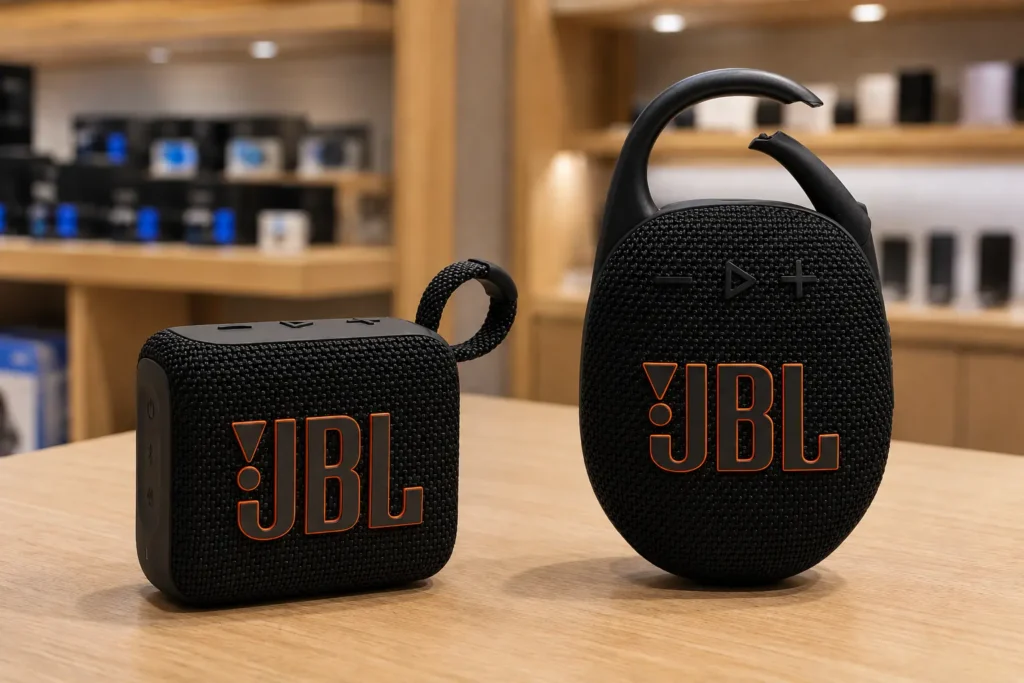 JBL Go 4 ou Clip 5: o formato muda a forma de levar som
