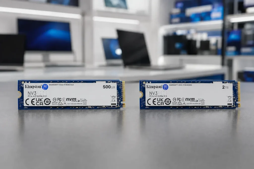 Kingston NV3 500GB ou 2TB: espaço define o perfil de uso