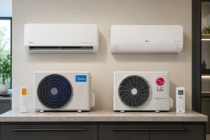 Midea AI Ecomaster ou LG AI Smart: Turbo contra controle por voz