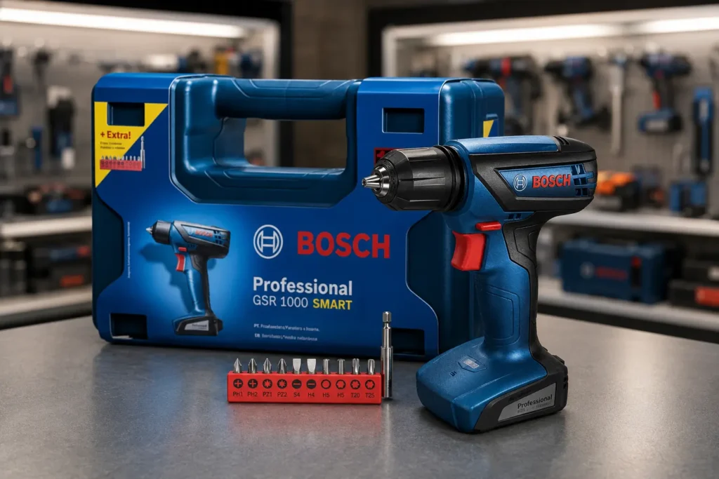 Bosch GSR 1000 Smart: o que muda entre os três kits?