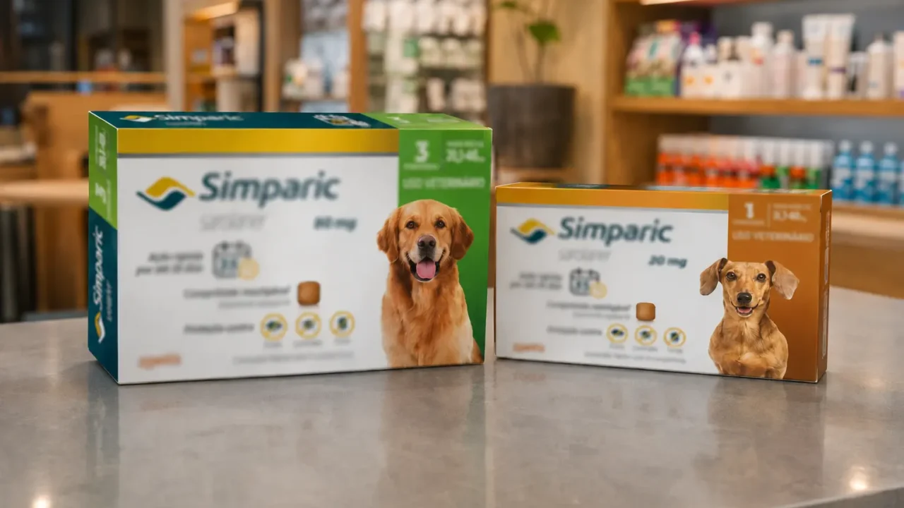 Simparic 80 mg ou 20 mg: a faixa de peso define a escolha