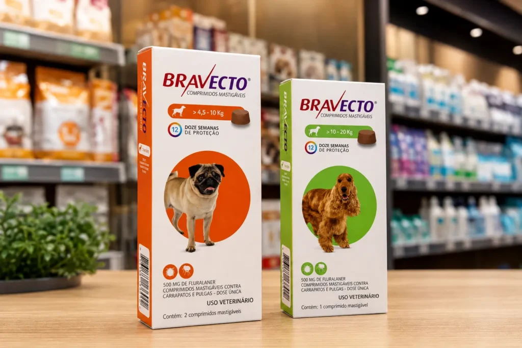 Bravecto 250 mg ou 500 mg: o peso do cão define a apresentação