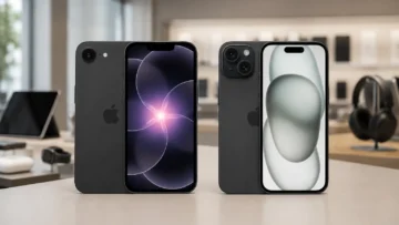 iPhone 15 ou 17e: Dynamic Island de um lado, 256 GB do outro