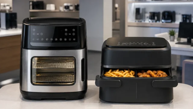 Airfryer forno 12L ou duplo cesto 7,1L: duas rotinas na cozinha