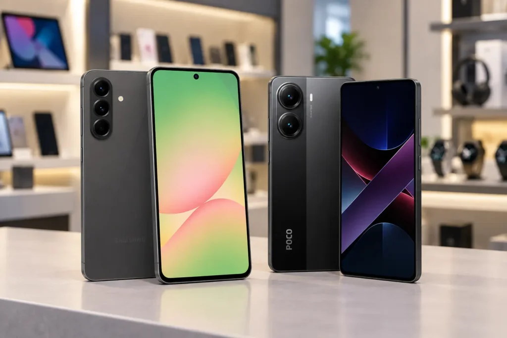 Galaxy A56 ou Poco X7 Pro: 8GB e 256GB não contam toda a escolha