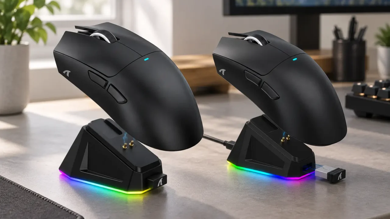 Attack Shark X11 em duas ofertas: diferenças no dock e nos switches