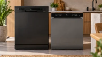 Midea 14 ou 8 Serviços Touch Plus: capacidade ou espaço na cozinha