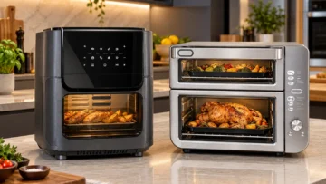 Electrolux EAF85 ou Ninja Double Stack XL: câmara única ou dois fornos