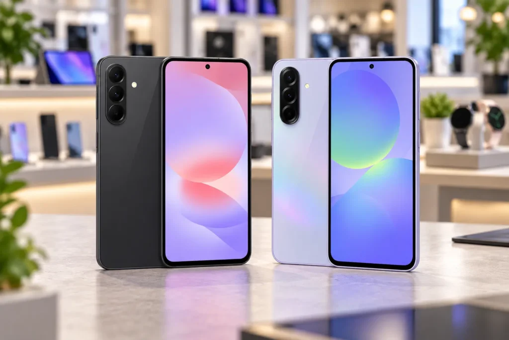 Galaxy A37 ou A36: foco em IA e câmera ou tela, bateria e IP67