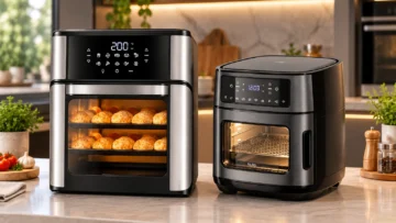 Mondial ou WAP de 12L: a diferença está no cesto, assadeiras e visor