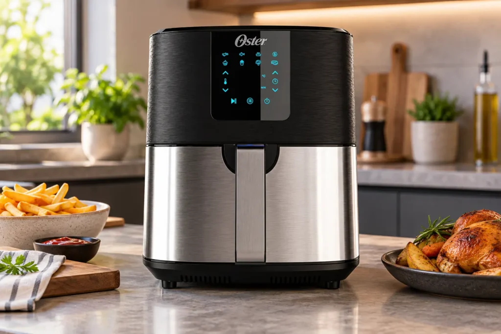 Air fryer Oster 4,8L, OFRT520 ou Oven Fryer 12L: o que muda?