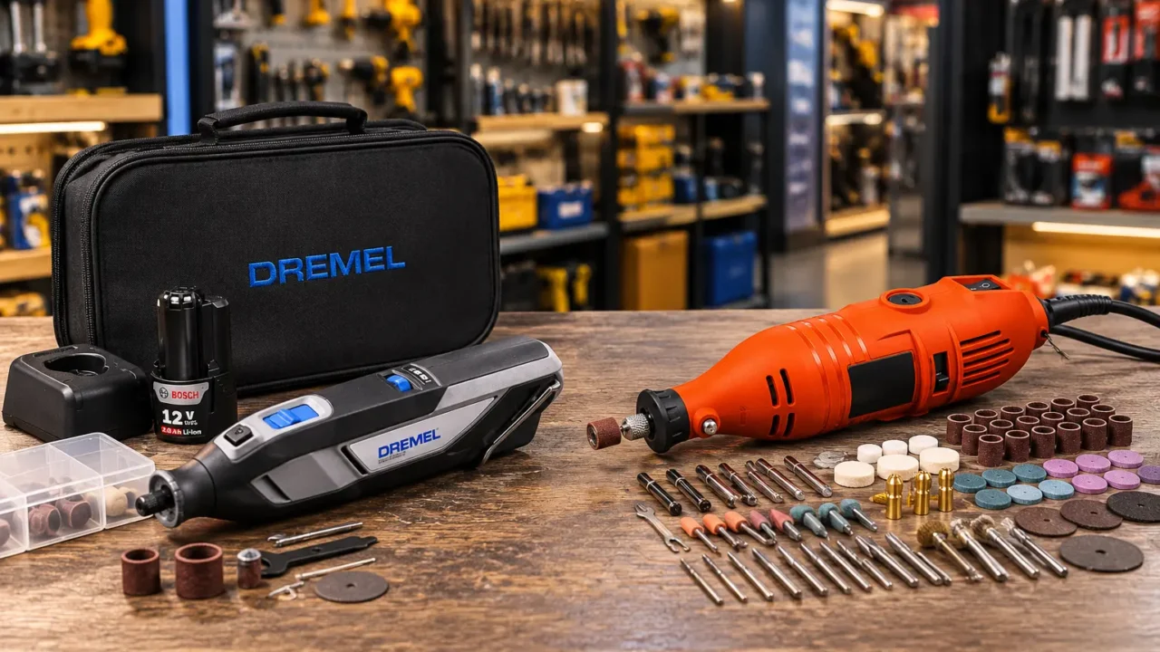 Dremel 8240 ou GM Bear 135W: mobilidade ou 87 acessórios