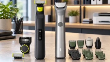 OneBlade Pro ou Série 5000: barba e contorno ou rosto, cabelo e corpo