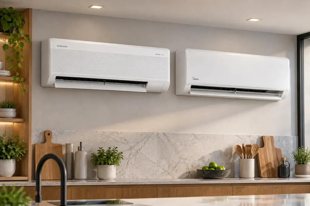 Samsung WindFree AI Pro ou Midea AI Ecomaster: o que muda na automação