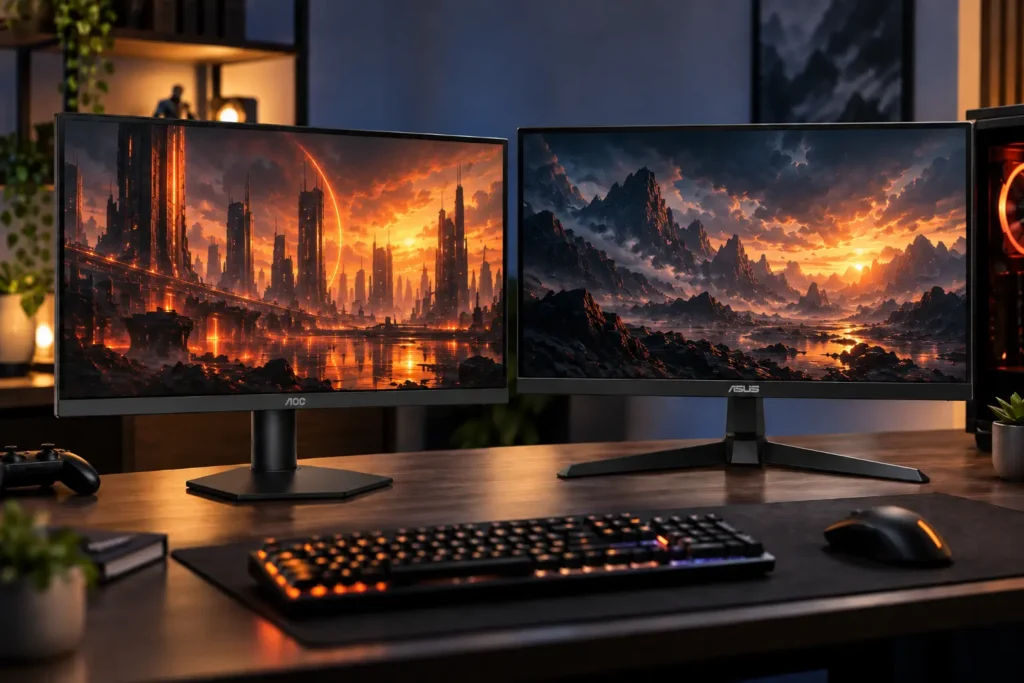 AOC AGON G50 ou ASUS TUF VG259Q5A: 144 Hz ou 200 Hz na prática