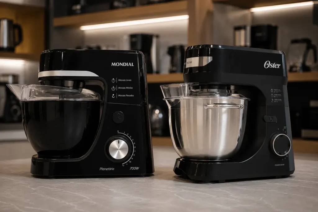Mondial BP-03-B ou Oster Bowl Inox III: batedores ou partida suave