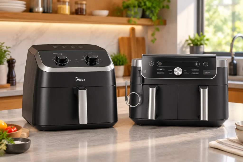Midea 8,5 L ou Ninja DualZone: cesto único contra duas zonas