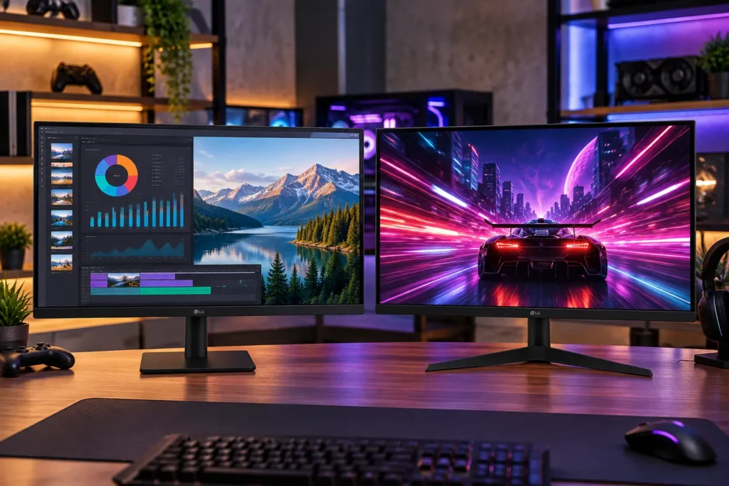 LG 24MS500 ou UltraGear 24GS60F-B: 100 Hz ou 180 Hz no uso diário