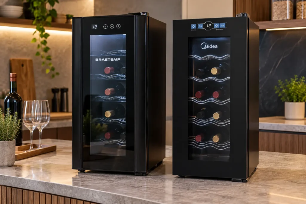 Brastemp BZC12BE ou Midea 12 garrafas: temperatura ou iluminação