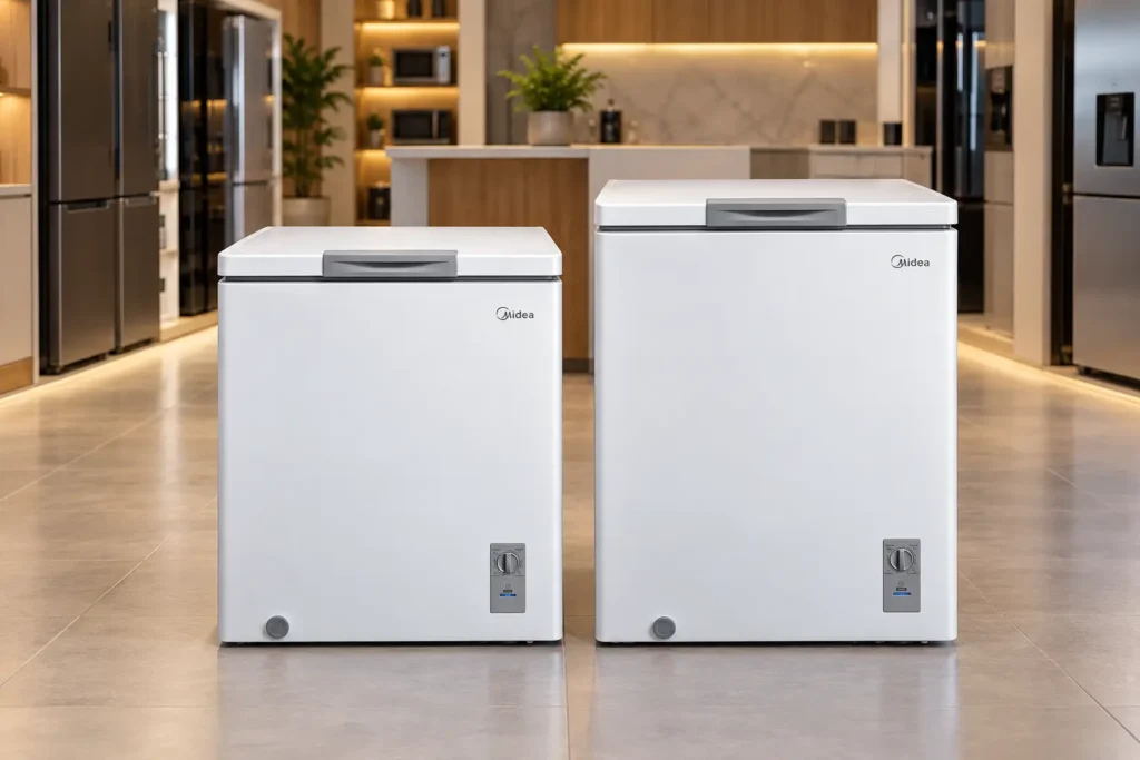 Midea 100L ou 142L: a diferença está na capacidade de armazenamento