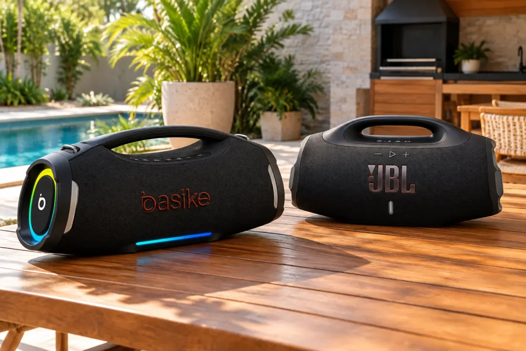 Basike F9 Pro ou JBL Boombox 4: extras ou autonomia e IP68