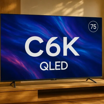 TCL 75” C6K: qualidade premium e som imersivo