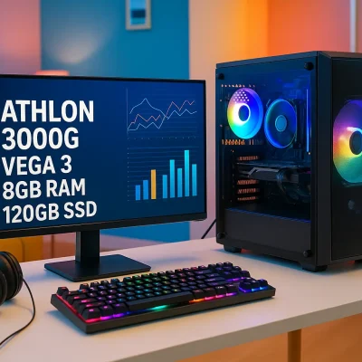 Monte seu PC: Athlon 3000G, Vega 3, 8GB, 120GB SSD